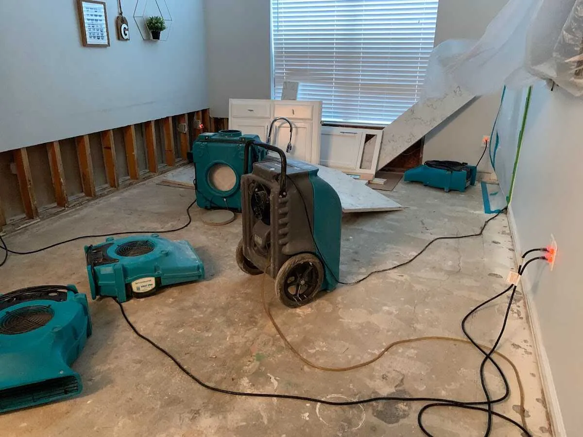 Dehumidifier in flood-cut room for Water Extraction & Removal in Hartford
